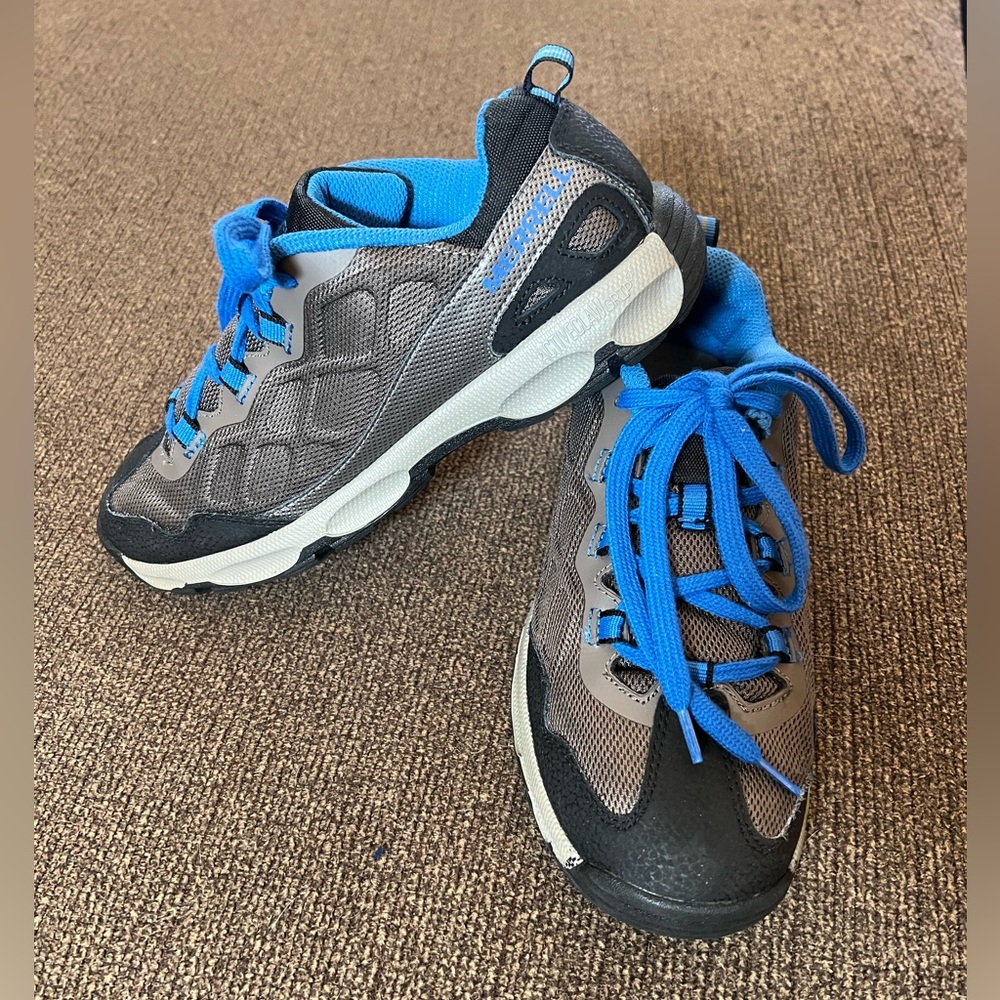 Merrell Chameleon Low 2.0 Blue Gray Youth SZ 6M ActiveClaw Wear Hiking Sneakers